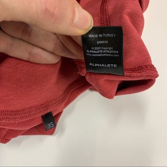 ALPHALETE Revival Leggings Coral Red high waisted Sz XS - Picture 5 of 12